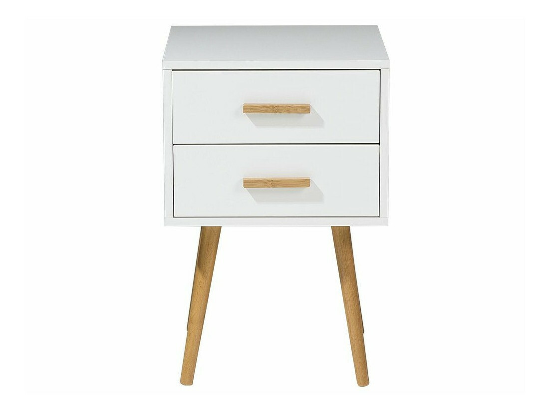 Noćni ormarić Berwyn 281 (Bijela + Svijetlo drvo)