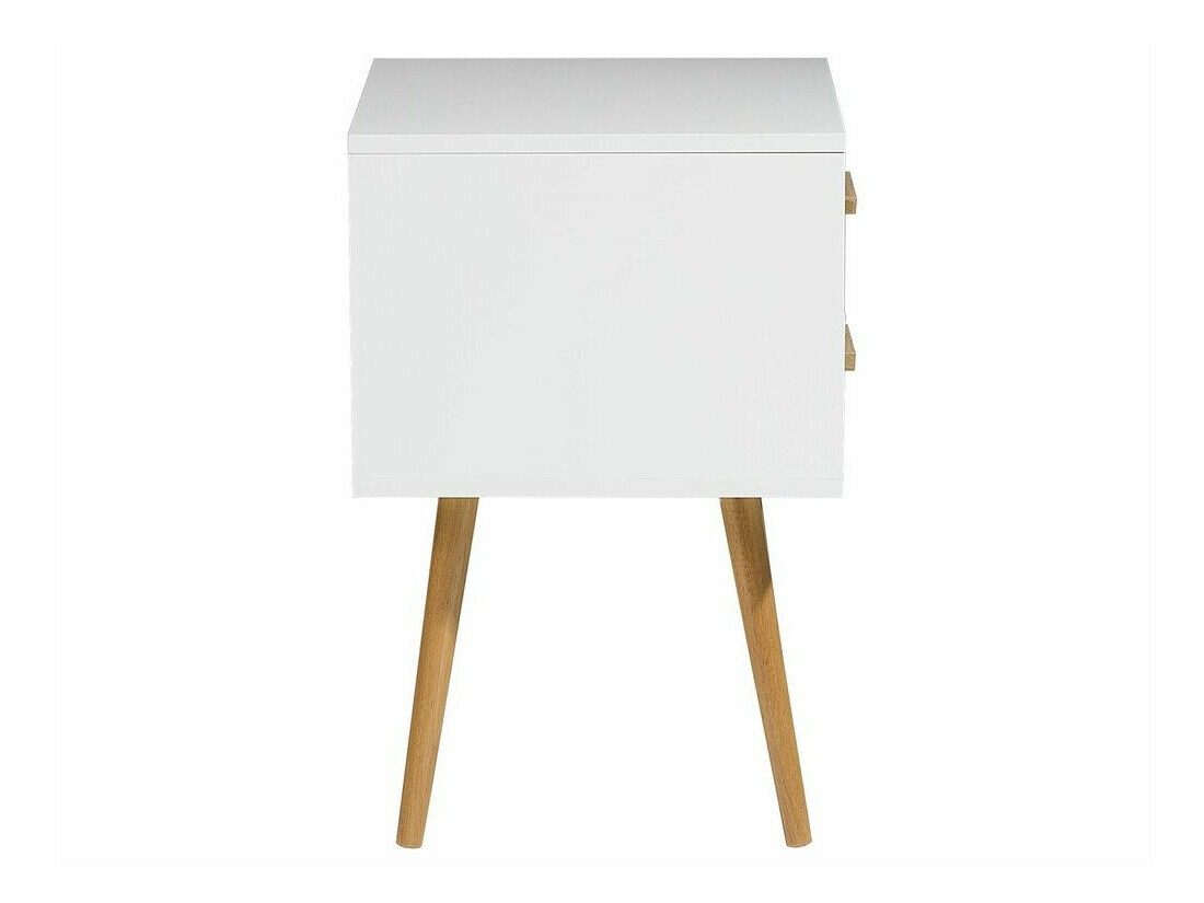 Noćni ormarić Berwyn 281 (Bijela + Svijetlo drvo)