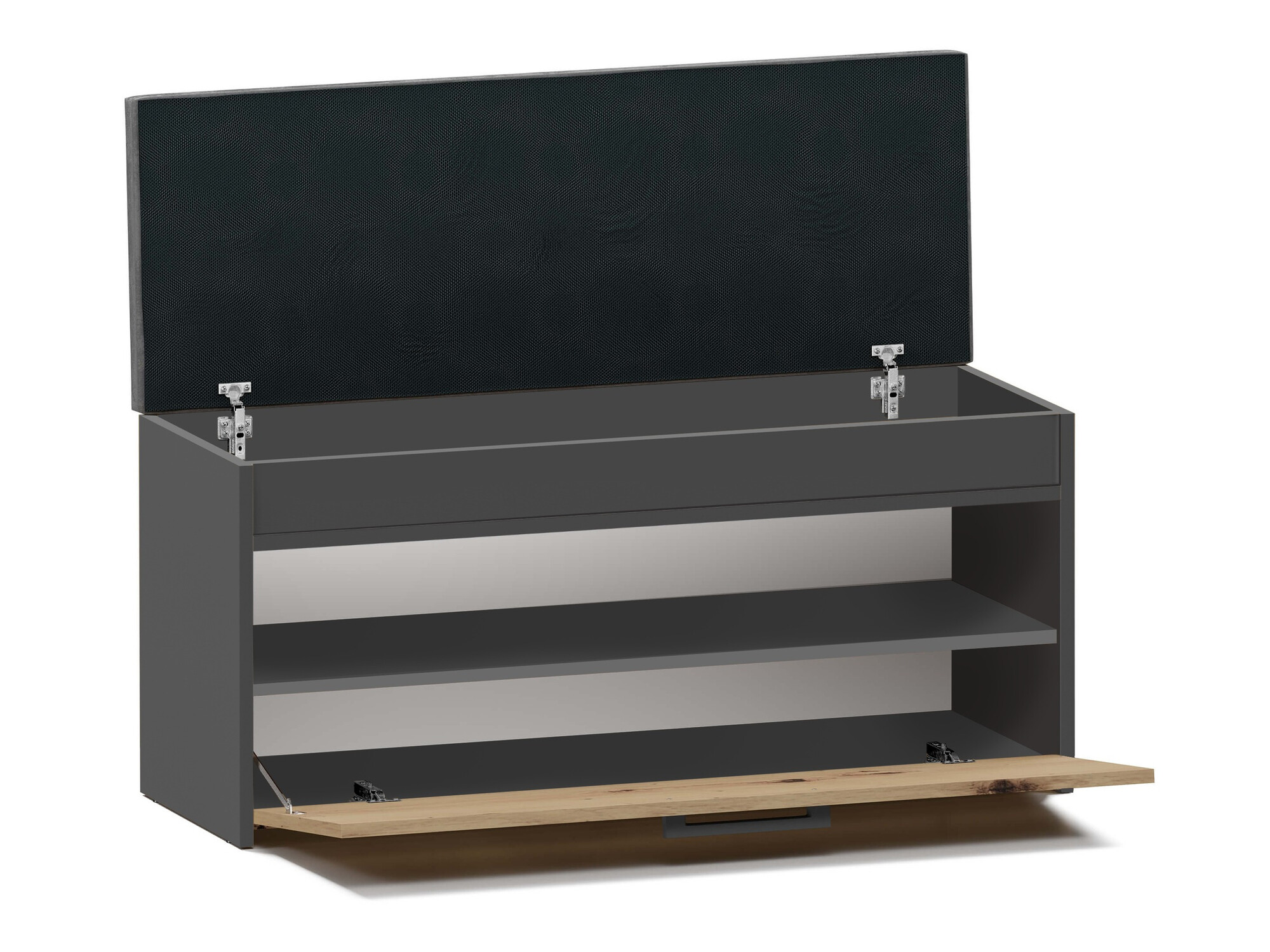 Ormarić za cipele Mandeville 216 (Antracit + Hrast Artisan)