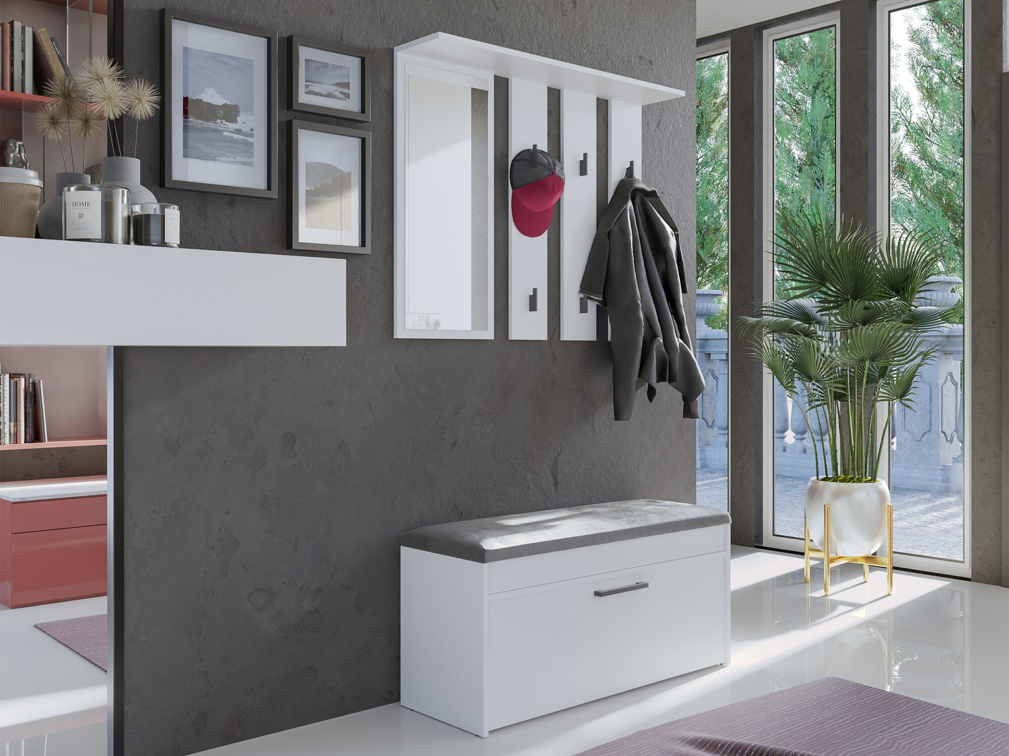 Ormarić za cipele Mandeville 216 (Bijela)