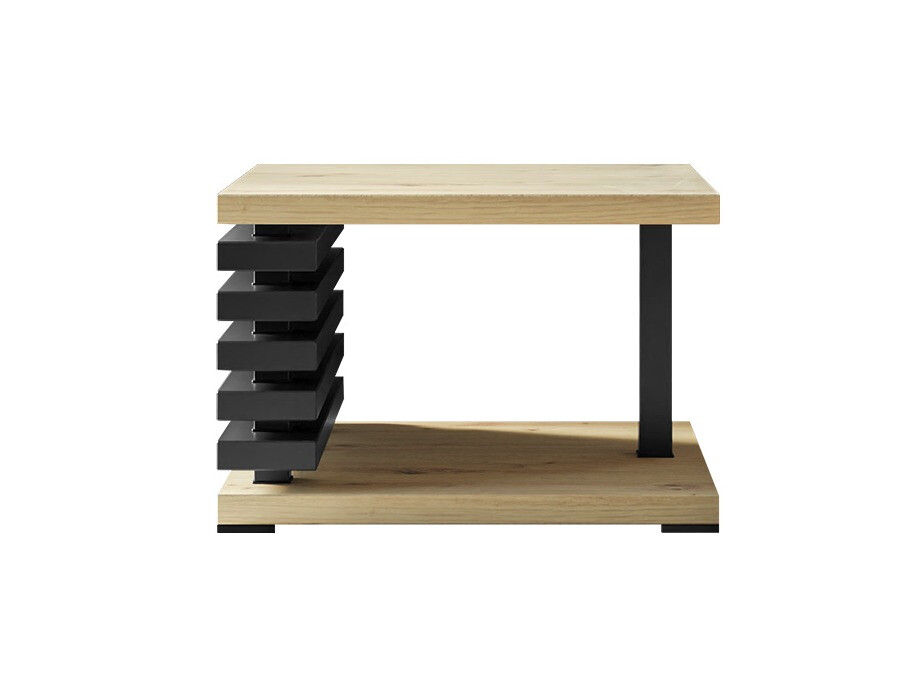 Stolić za kavu Goodyear 123 (Artisan hrast + Crna)