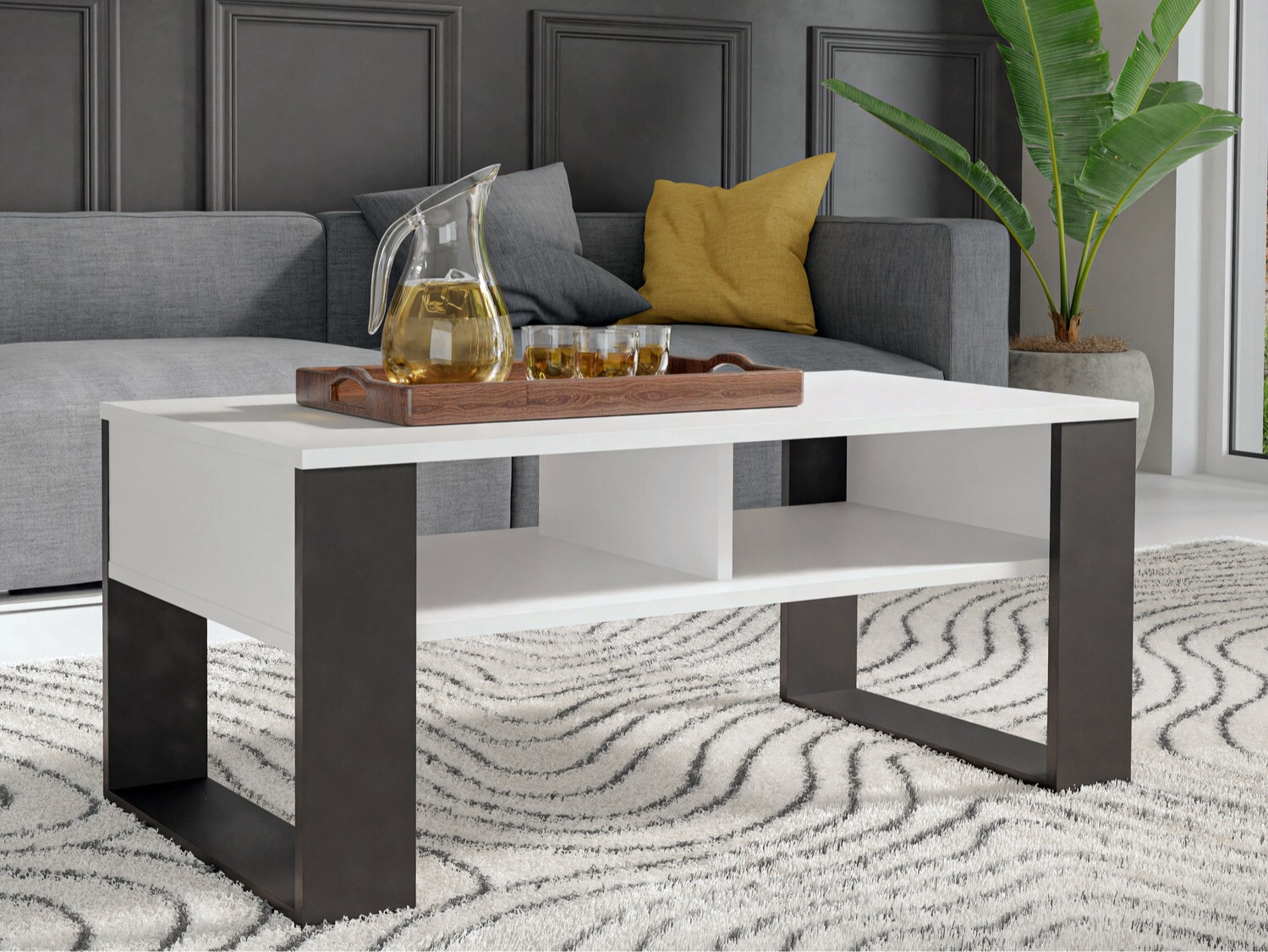 Stolić za kavu Mandeville 209 (Bijela + Crna)