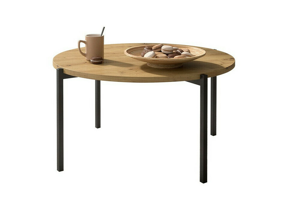 Stolić za kavu Providence 180 (Hrast Artisan + Crna)