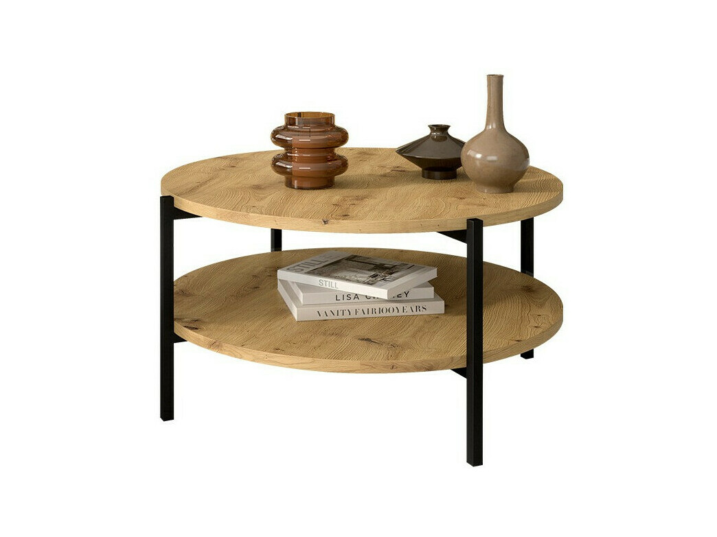 Stolić za kavu Providence 181 (Hrast Artisan + Crna)