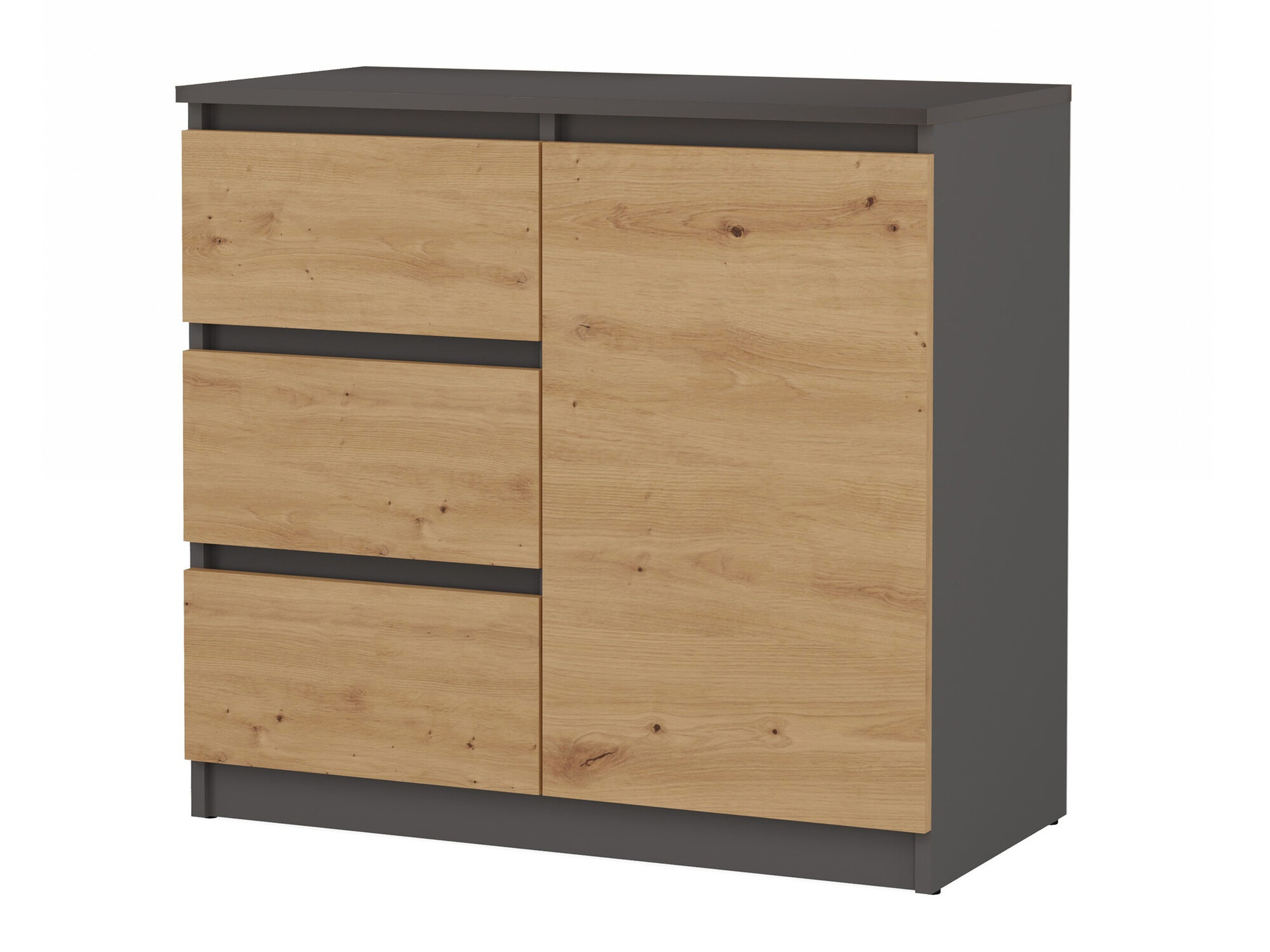 Komoda Elbvelu 110 (Antracit + Hrast Artisan)