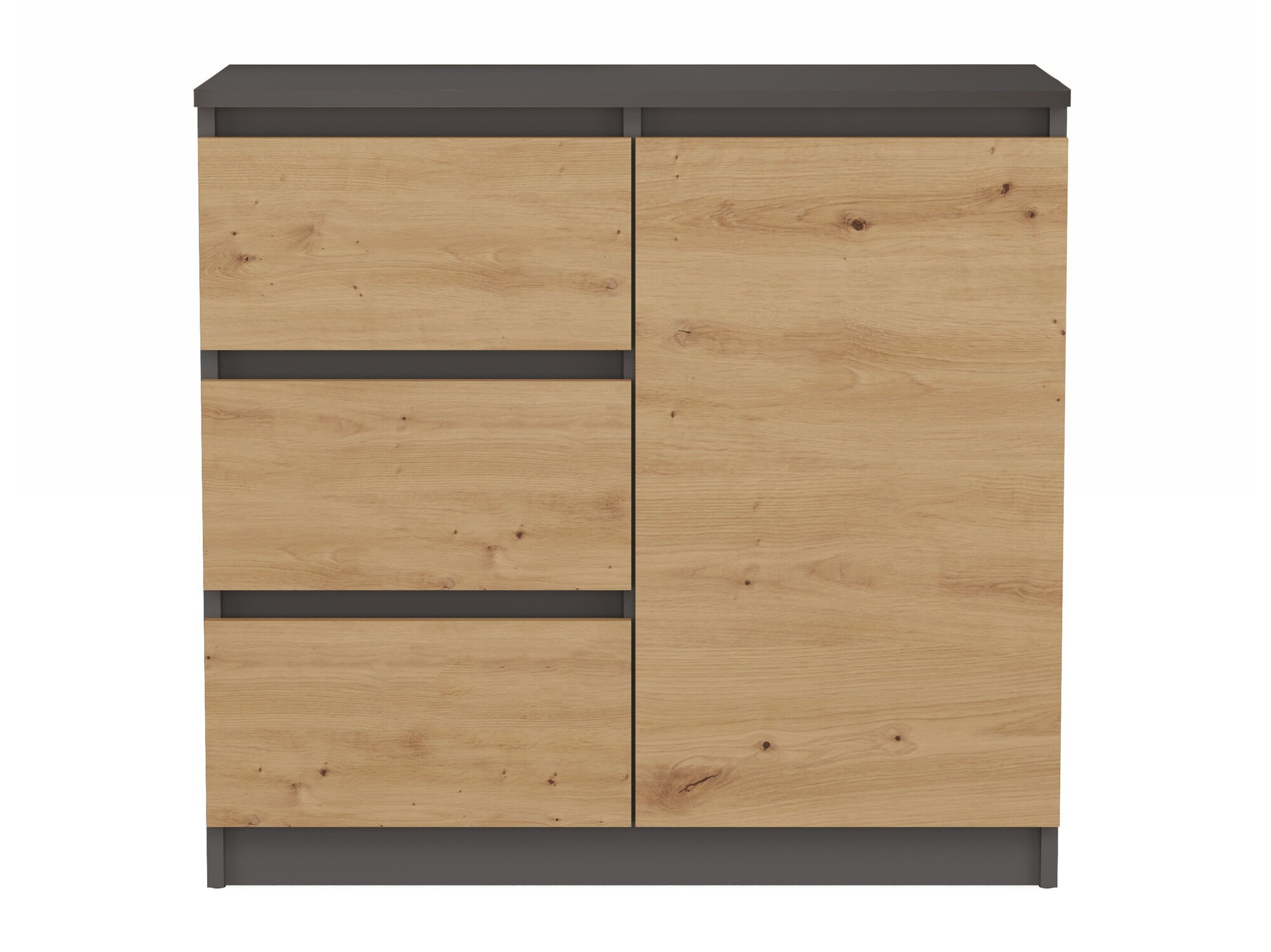Komoda Elbvelu 110 (Antracit + Hrast Artisan)