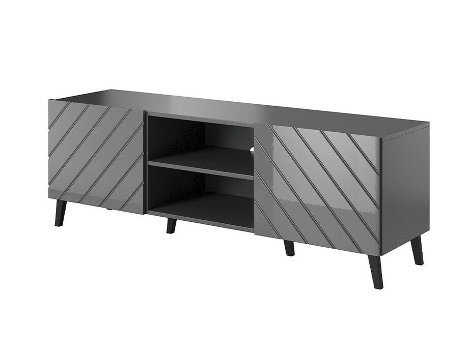 TV stol Charlotte 144 (Grafit + Sjajni grafit)