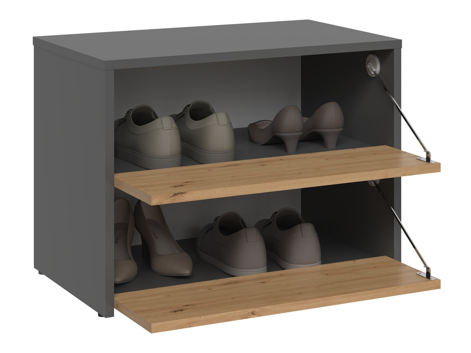 Ormarić za cipele Mandeville 222 (Antracit + Hrast Artisan)