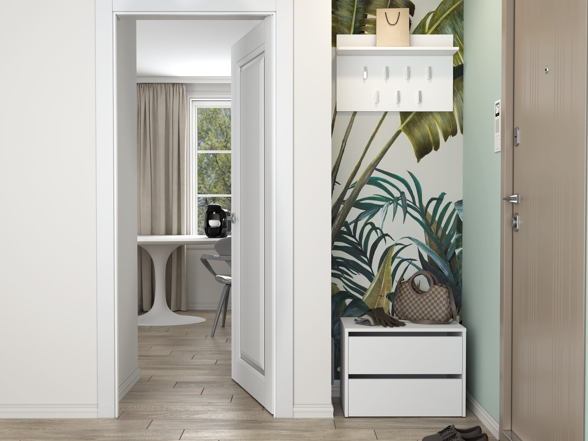 Ormarić za cipele Mandeville 222 (Bijela)