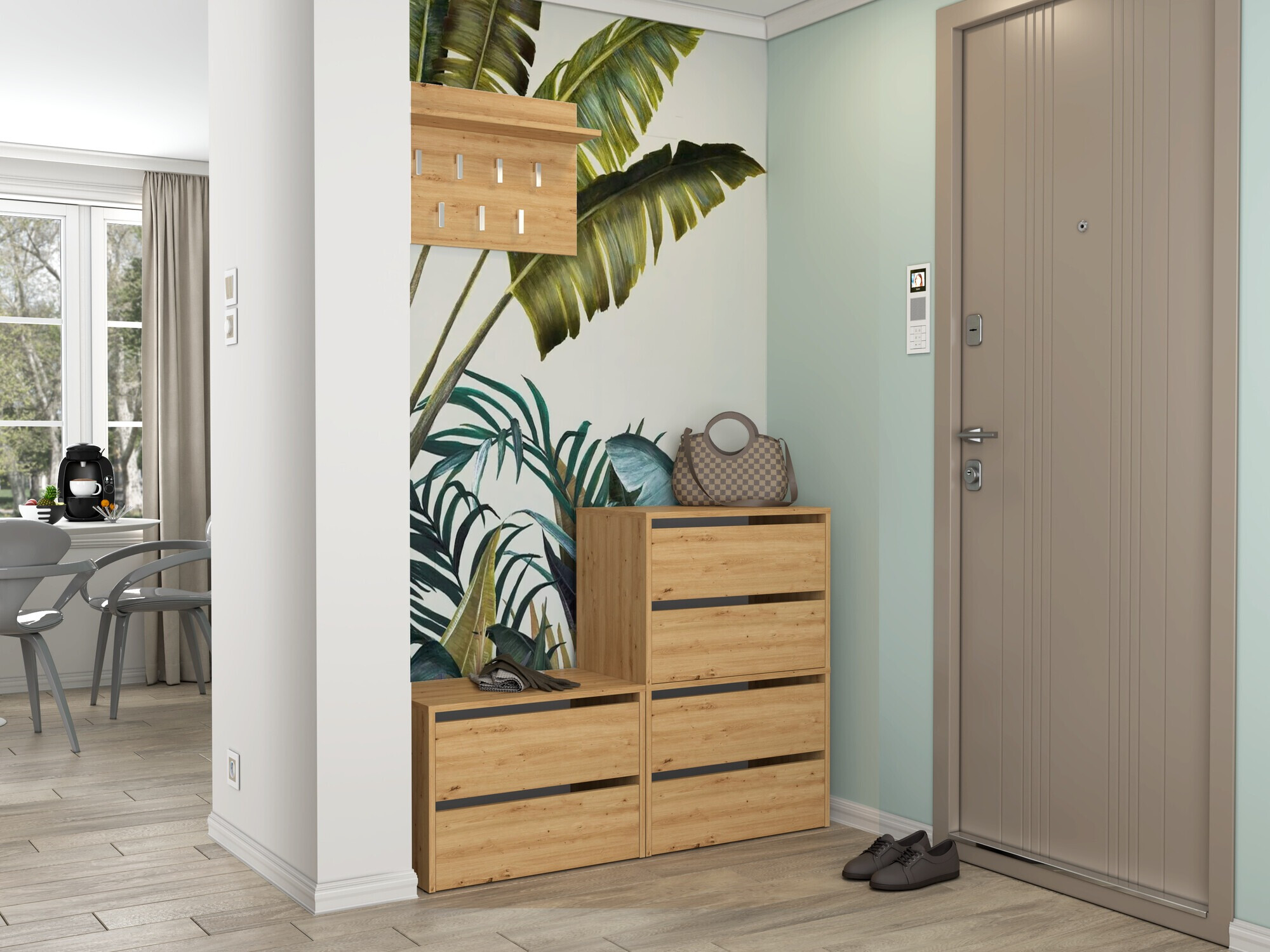 Ormarić za cipele Mandeville 223 (Hrast Artisan)