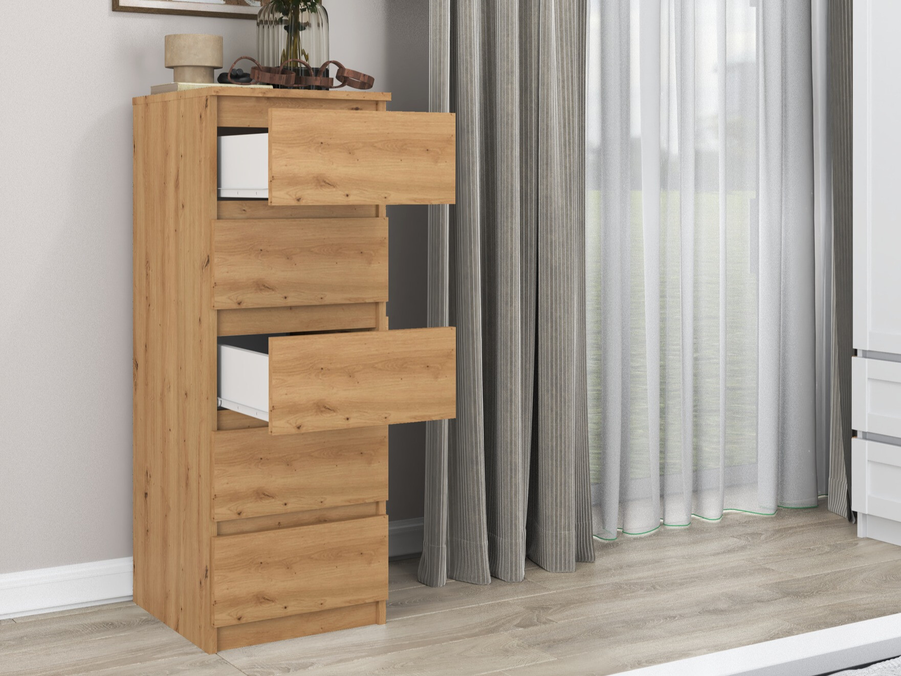 Komoda Elbvelu 121 (Hrast Artisan)