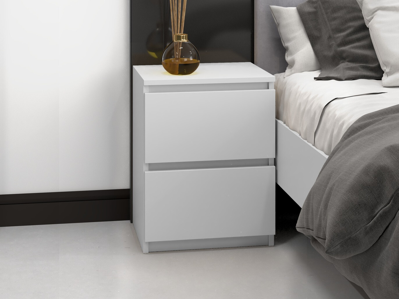 Noćni ormarić Elbvelu 120 (Bijela)