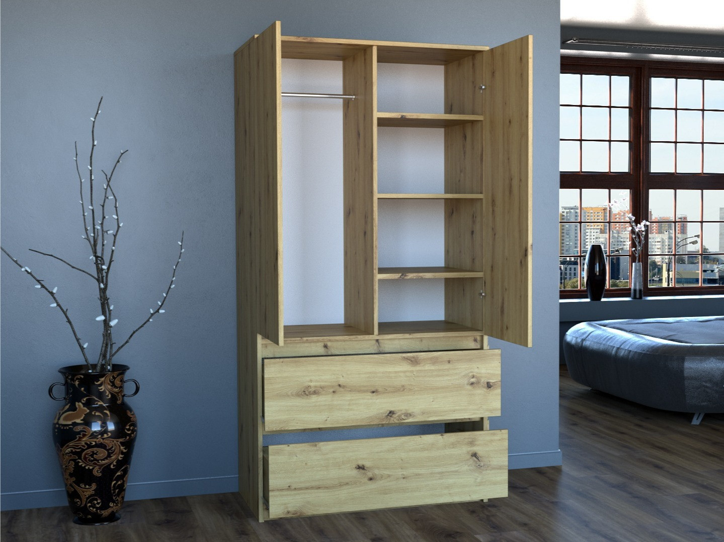 Ormar Elbvelu 116 (Hrast Artisan)