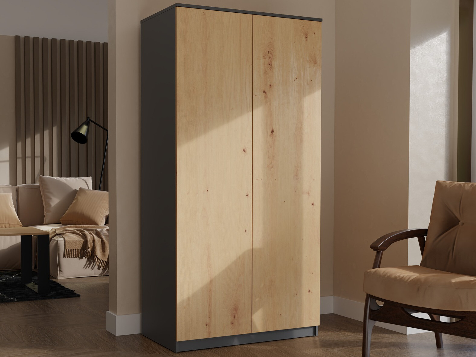 Ormar Elbvelu 117 (Antracit + Artisan hrast)