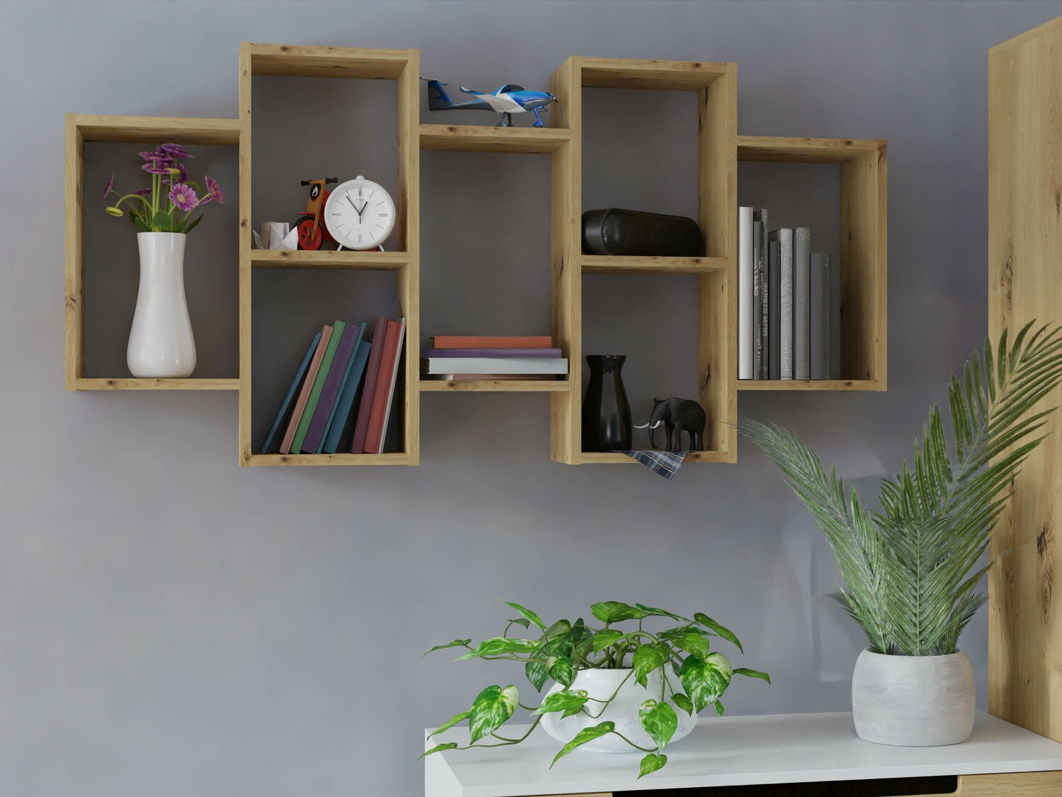 Zidna polica Mandeville 226 (Hrast Artisan)