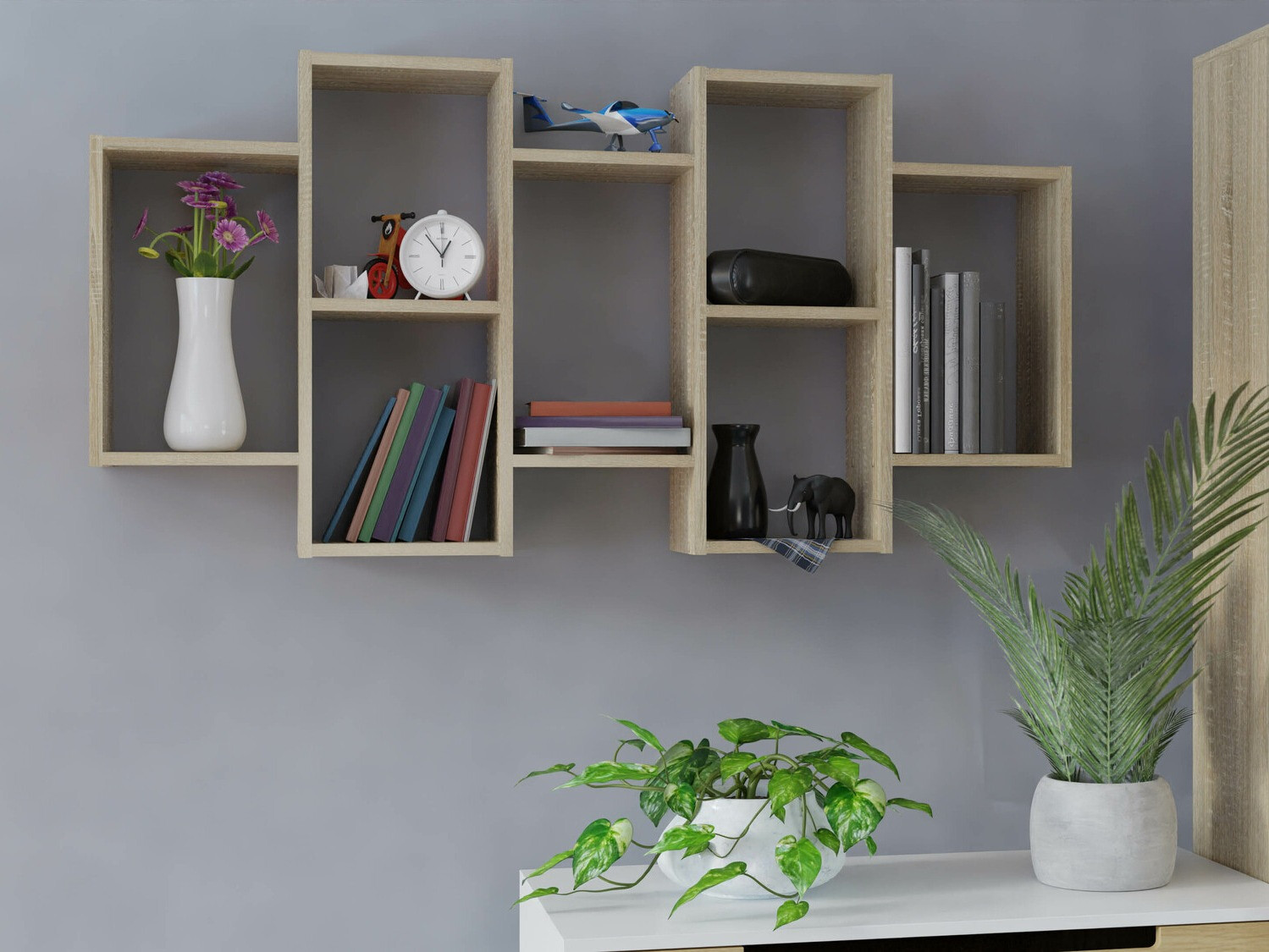 Zidna polica Mandeville 226 (Sonoma hrast)