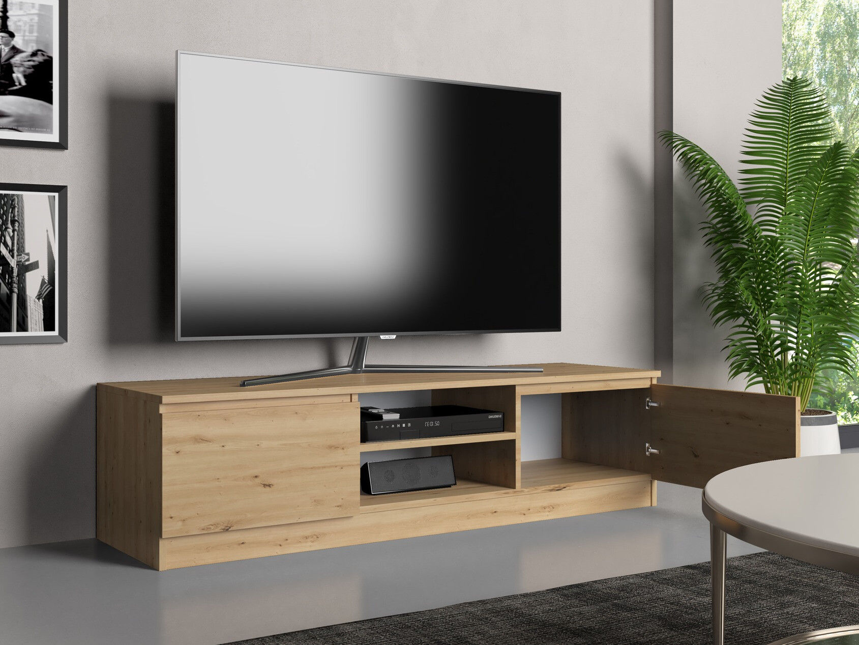 TV stol Elbvelu 125 (Artisan hrast)
