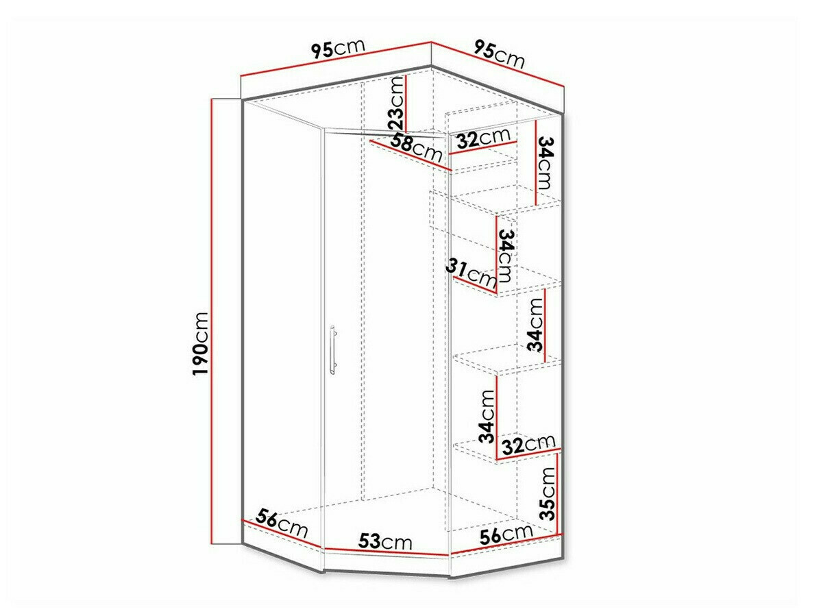 Kutni ormar Cavmero 106 (Hrast Artisan)