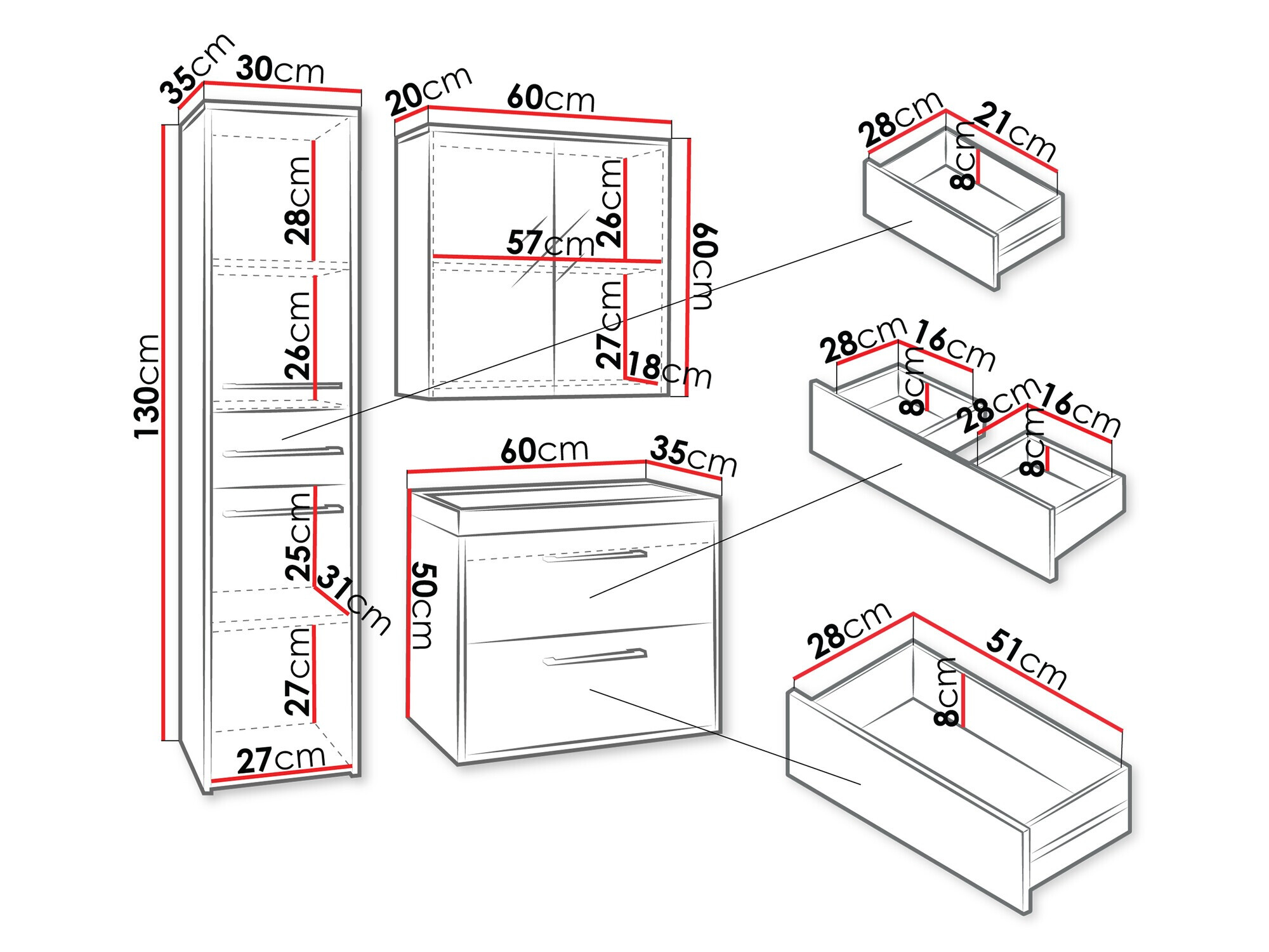 Kupaonski namještaj Sarasota 173 (Hrast Wotan)