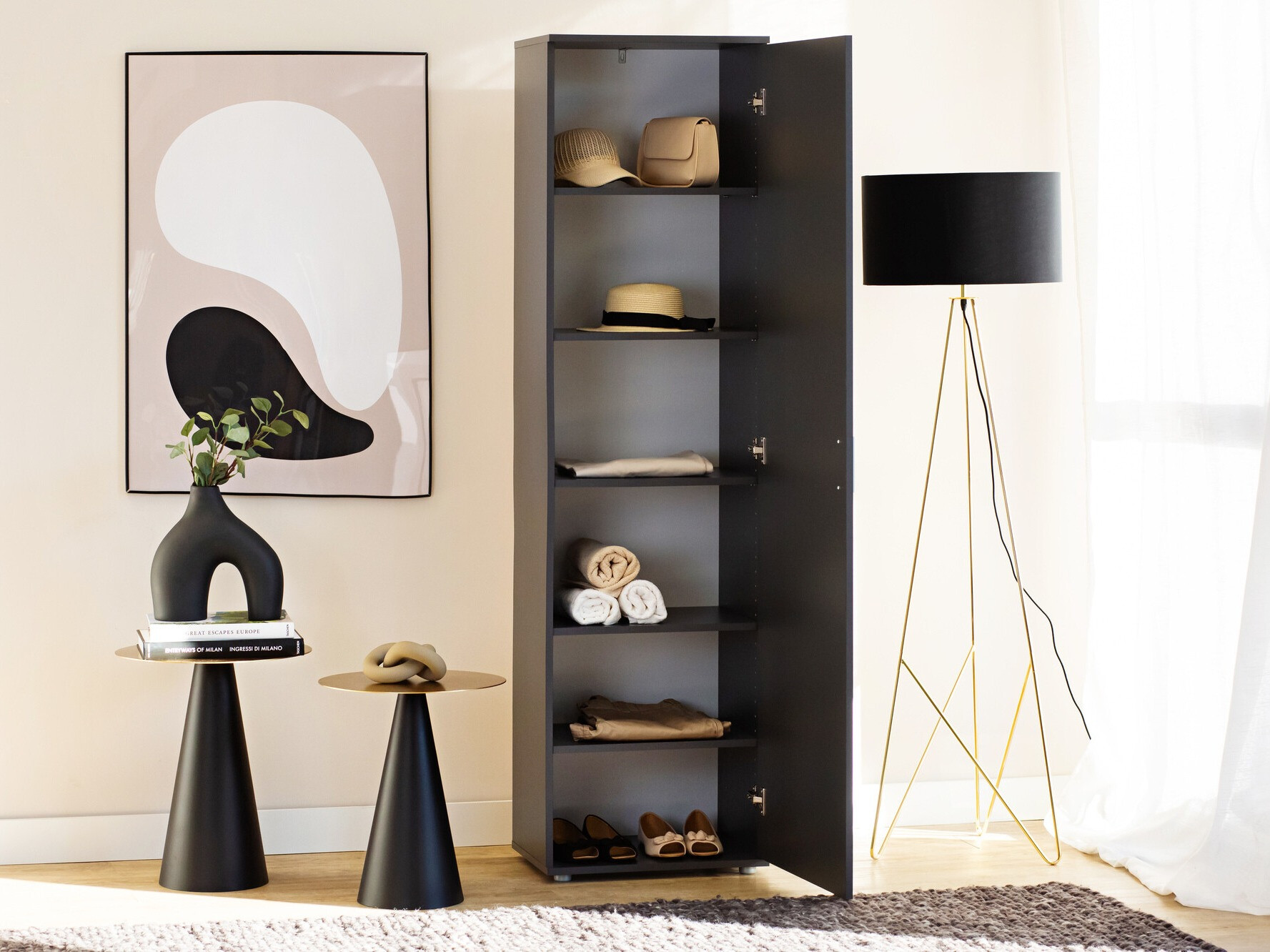 Polica Bristol 200 (Antracit)