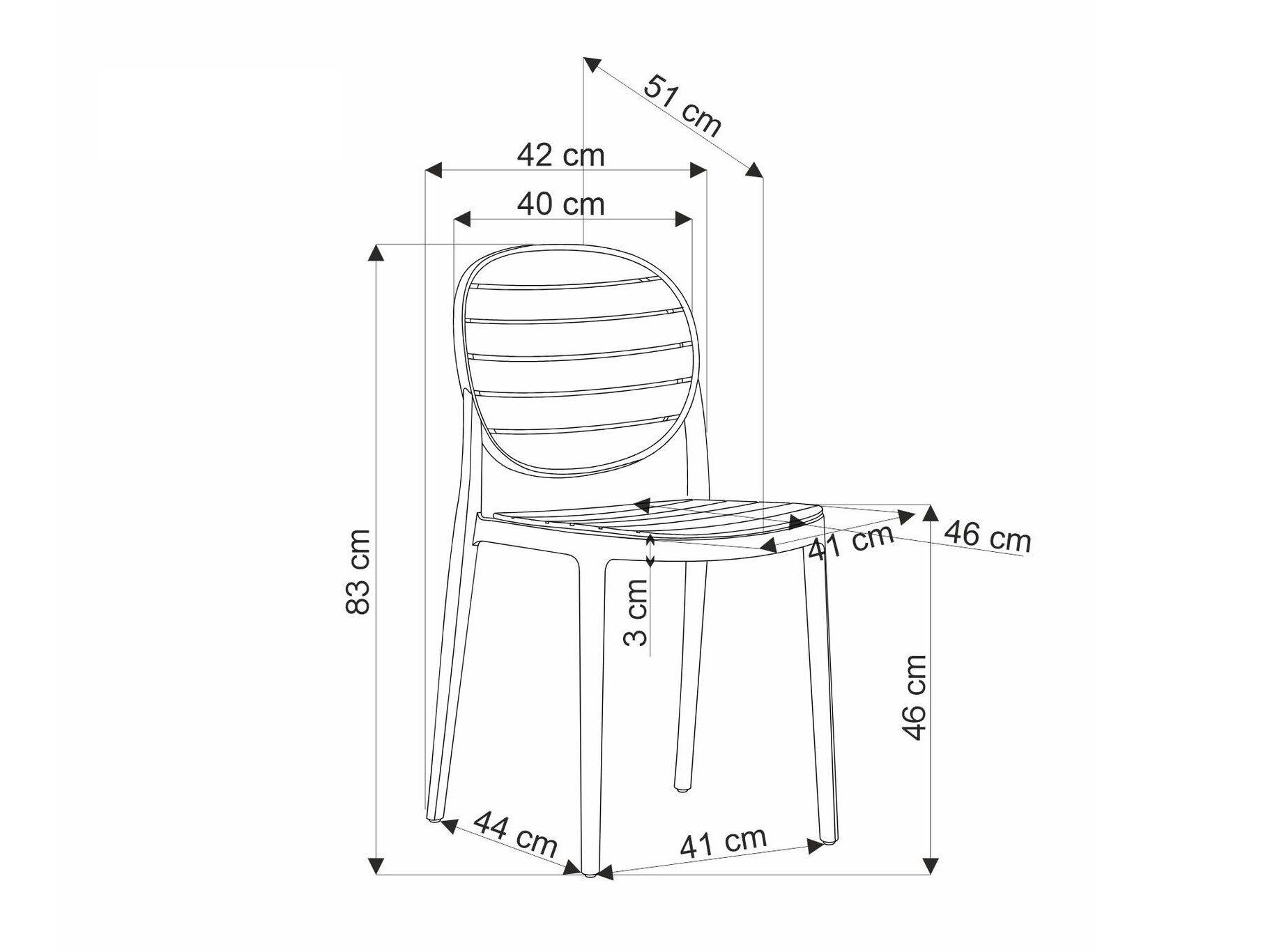 Stolica Houston 1670 (Svijetlo smeđa + Crna)