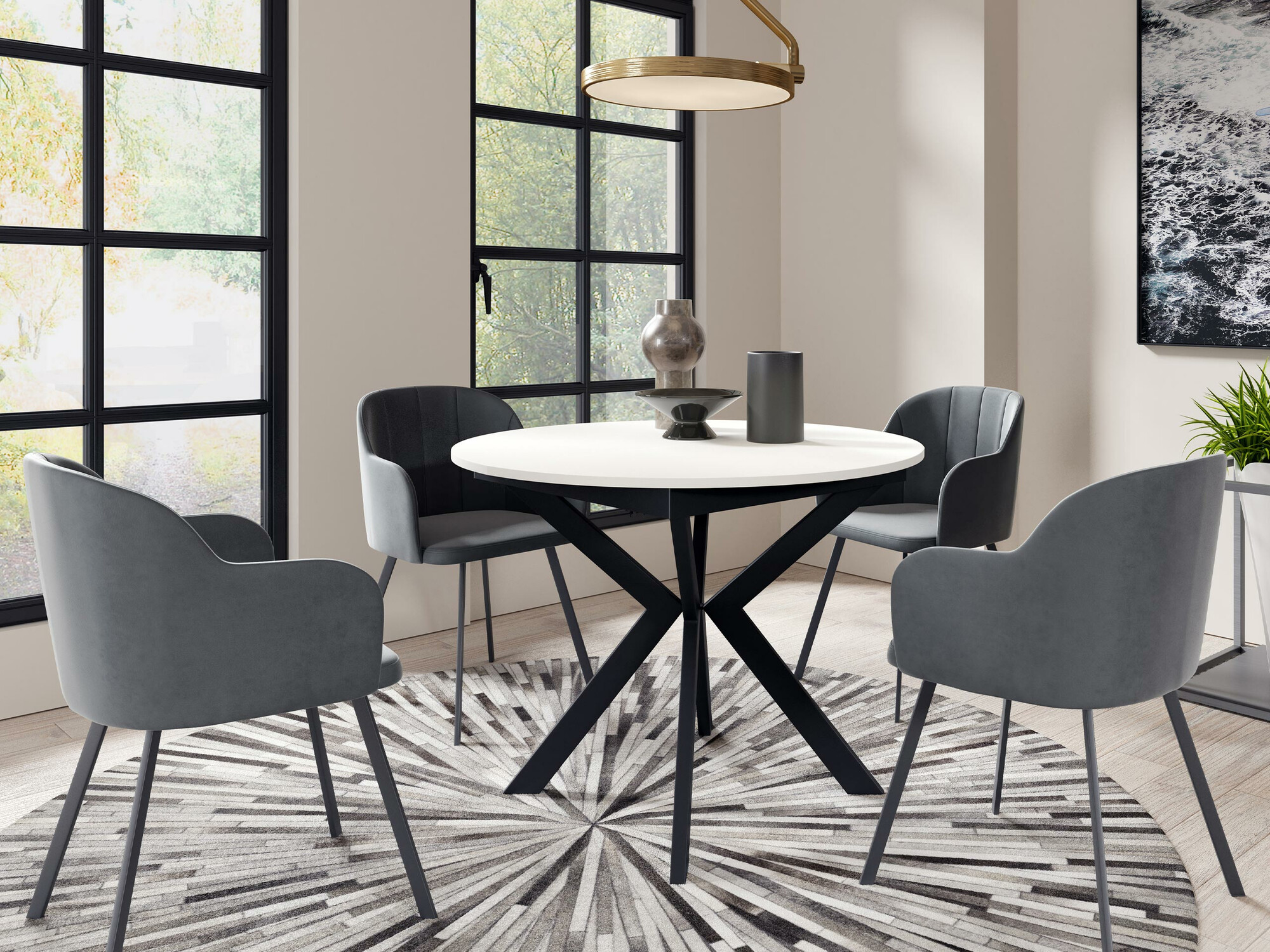 Stol Oswego 112 (Crna + Bijela)