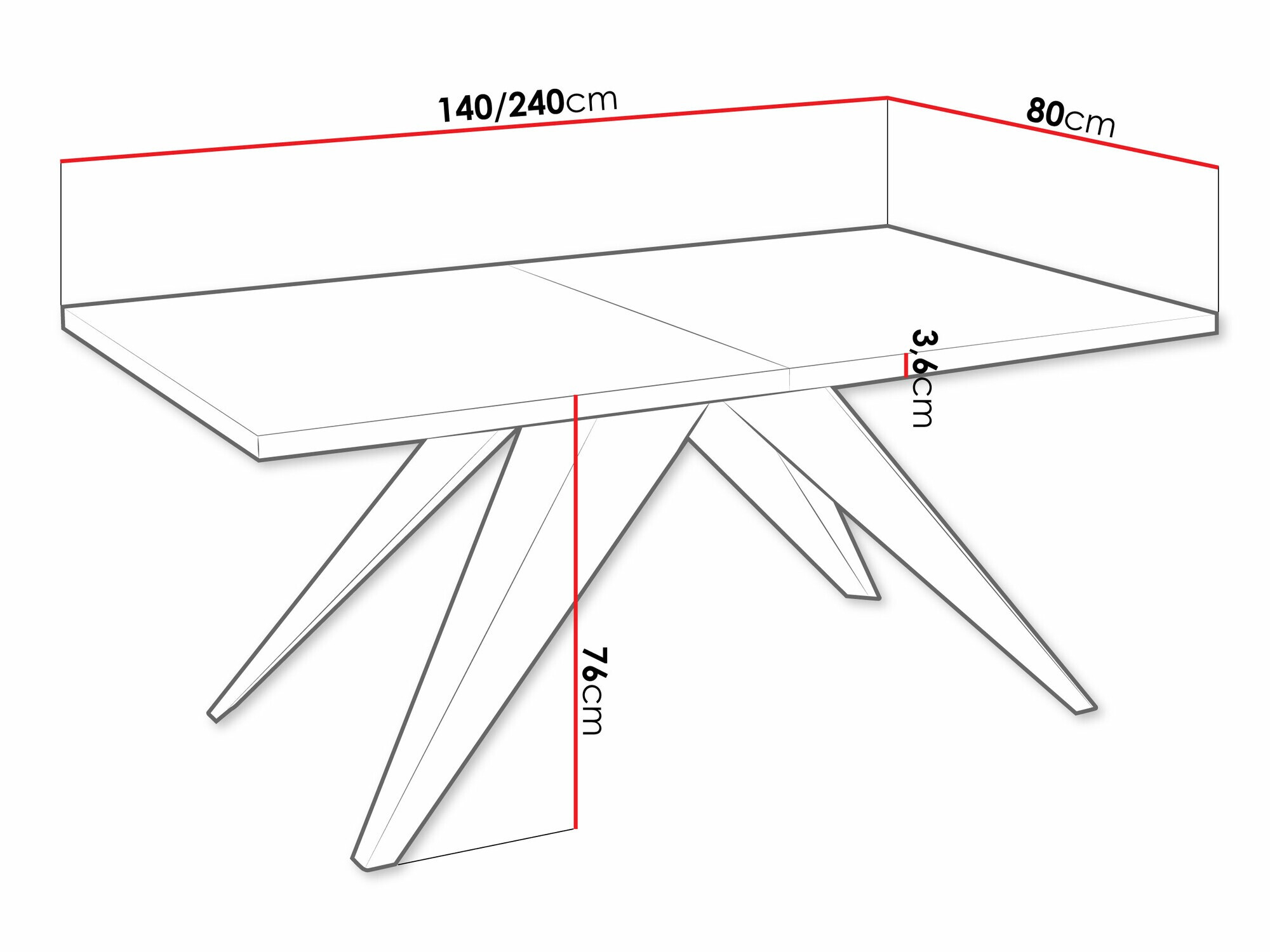 Stol Oswego 113 (Crna + Bijela)