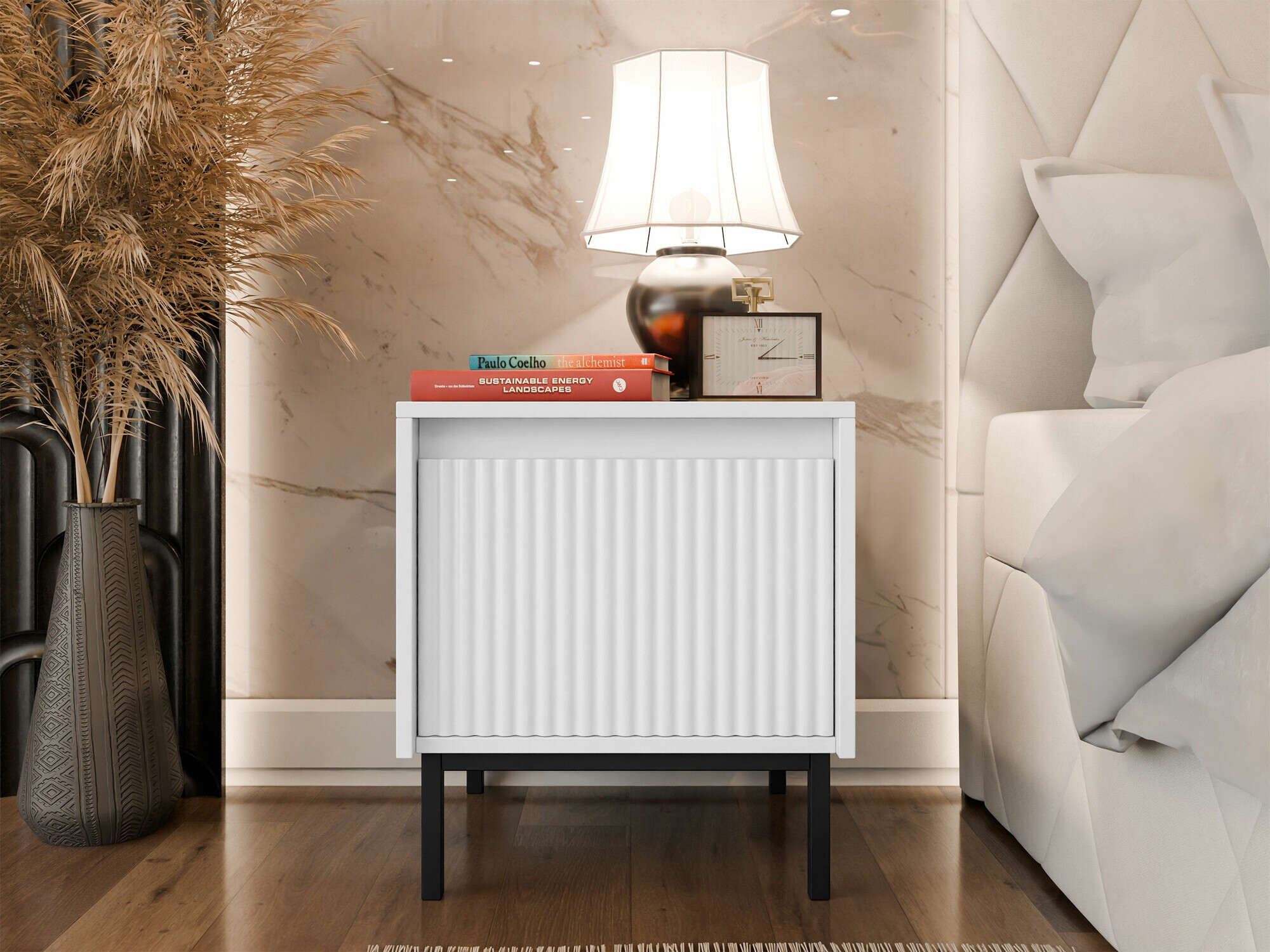 Noćni ormarić Comfivo Delruva (Bijela)