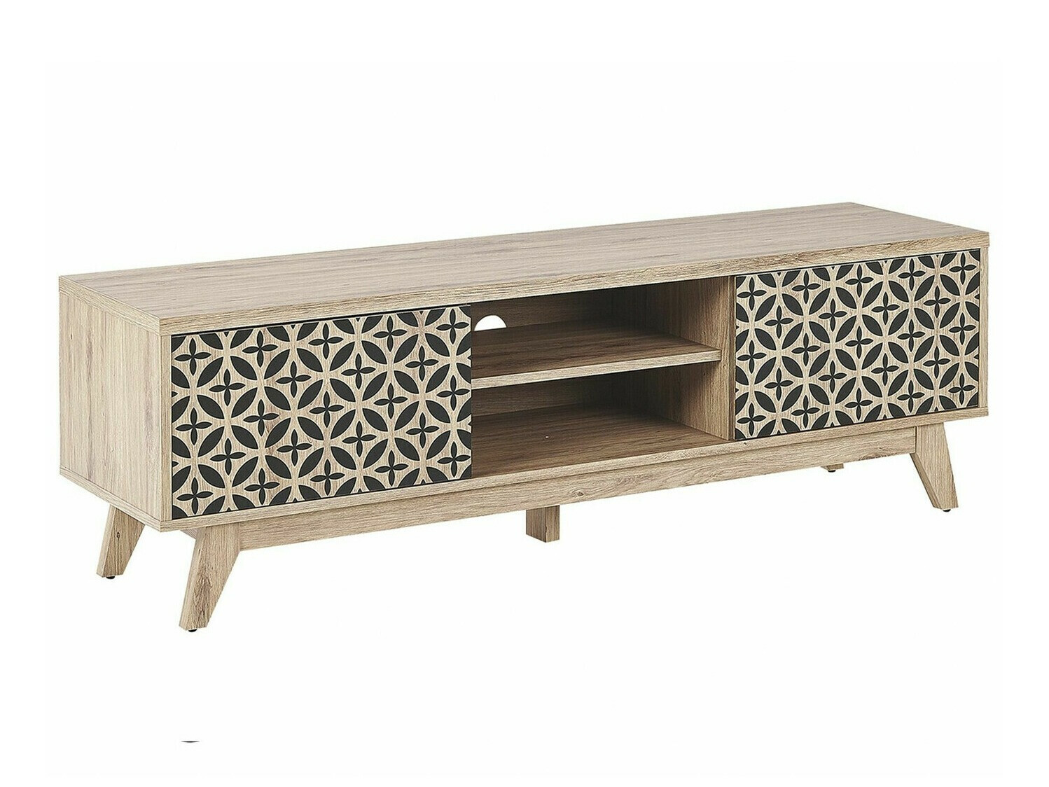 TV stol Berwyn 1146 (Svijetlo drvo + Crna)