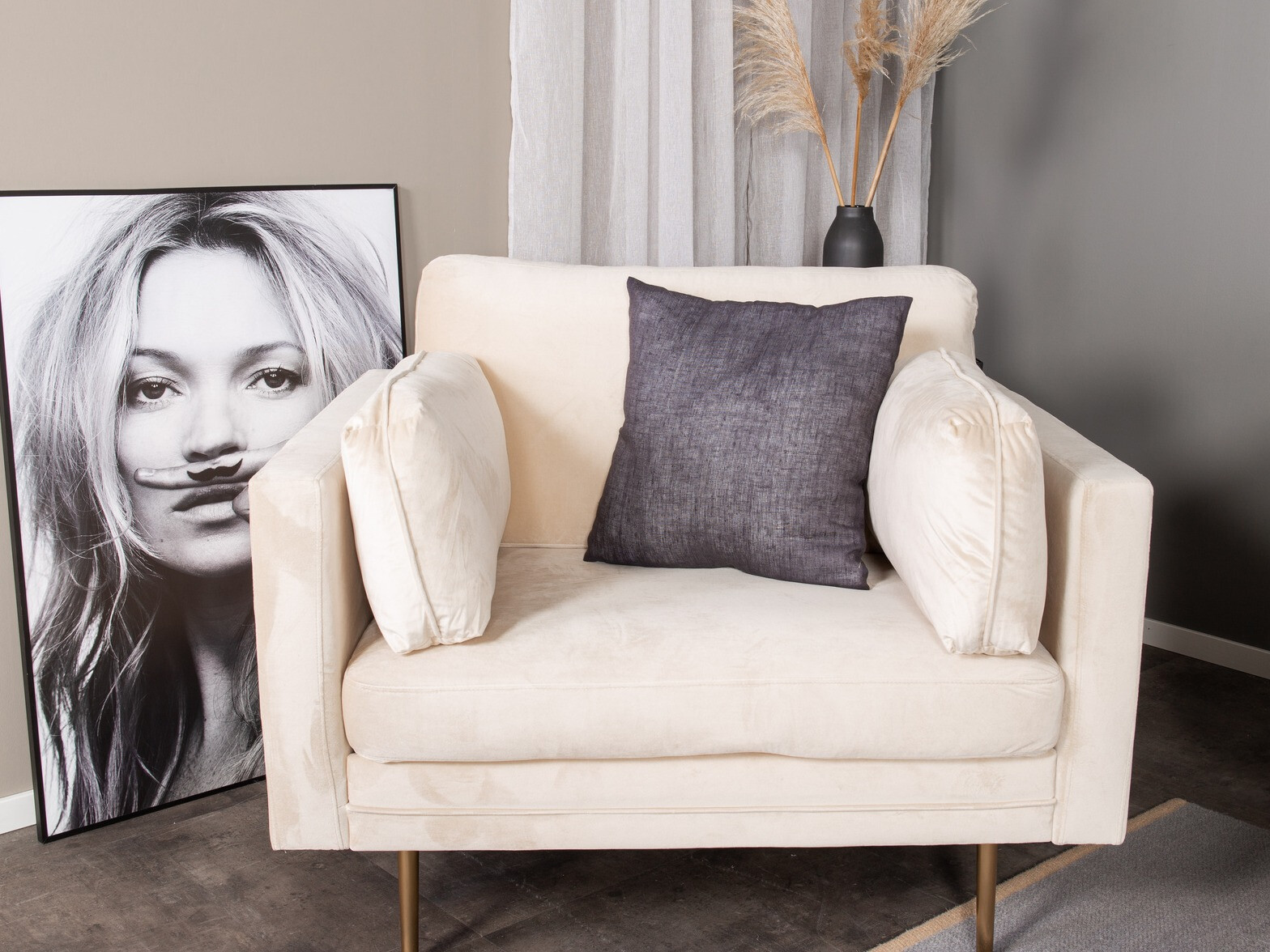 Fotelja Dallas 100 (Svijetlo smeđa + Smeđa)