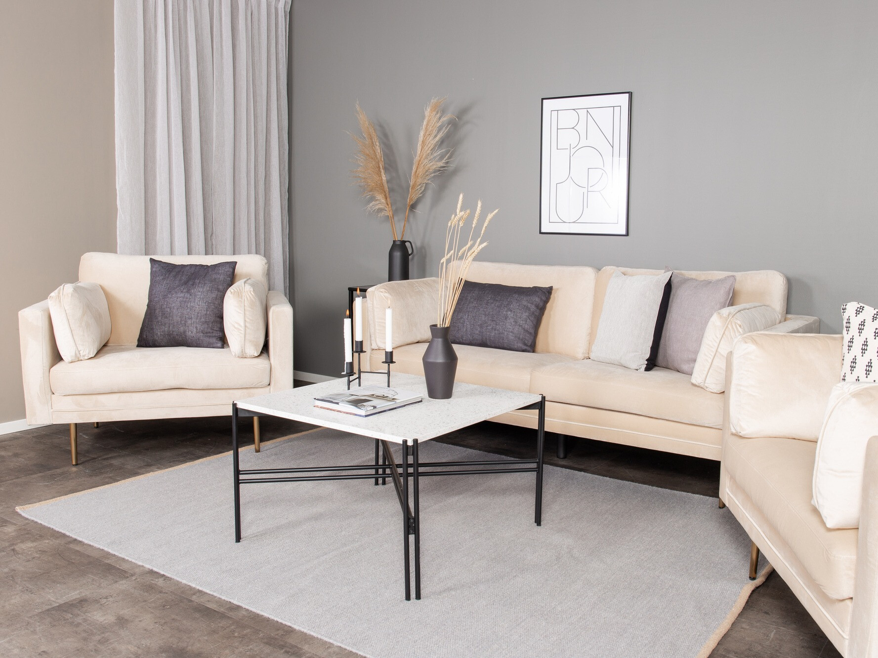 Fotelja Dallas 100 (Svijetlo smeđa + Smeđa)