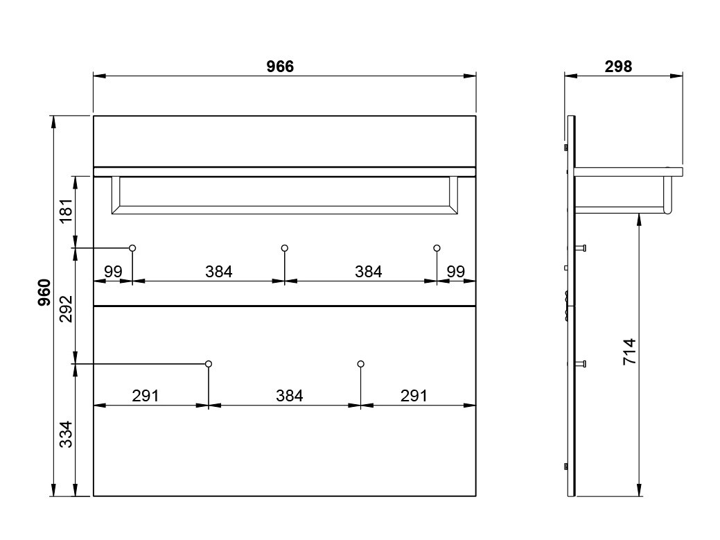 Vješalica Fivsori 107 (Bijela)