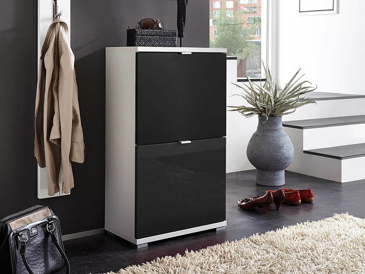 Ormarić za cipele Veltena 105 (Crna + Bijela)