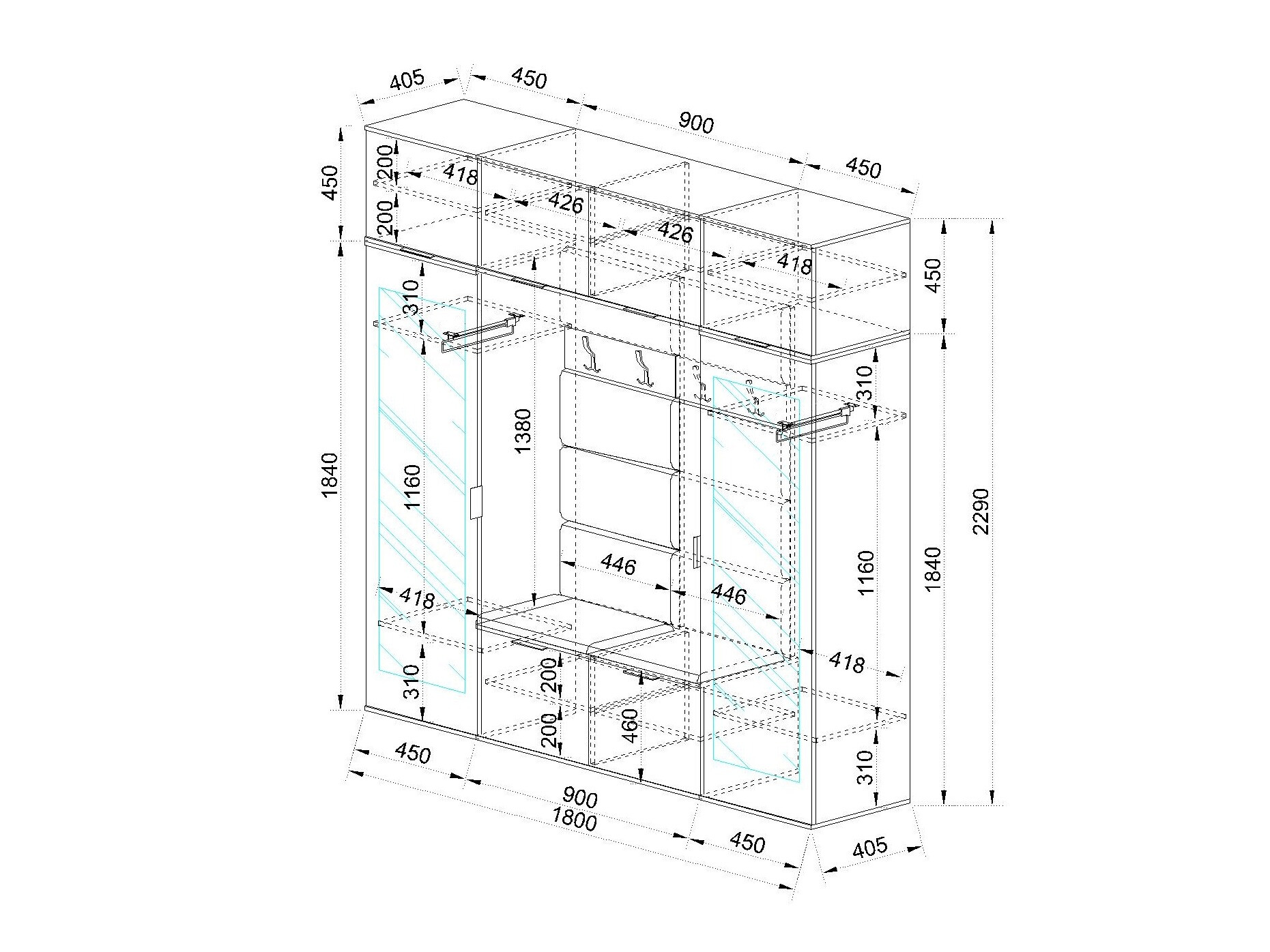 Set za hodnik Meldomo 105