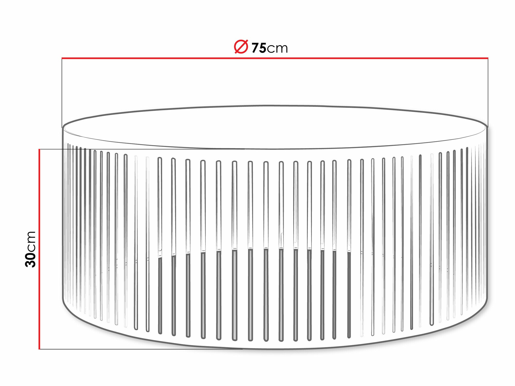 Stolić za kavu Oswego 122 (Crna)