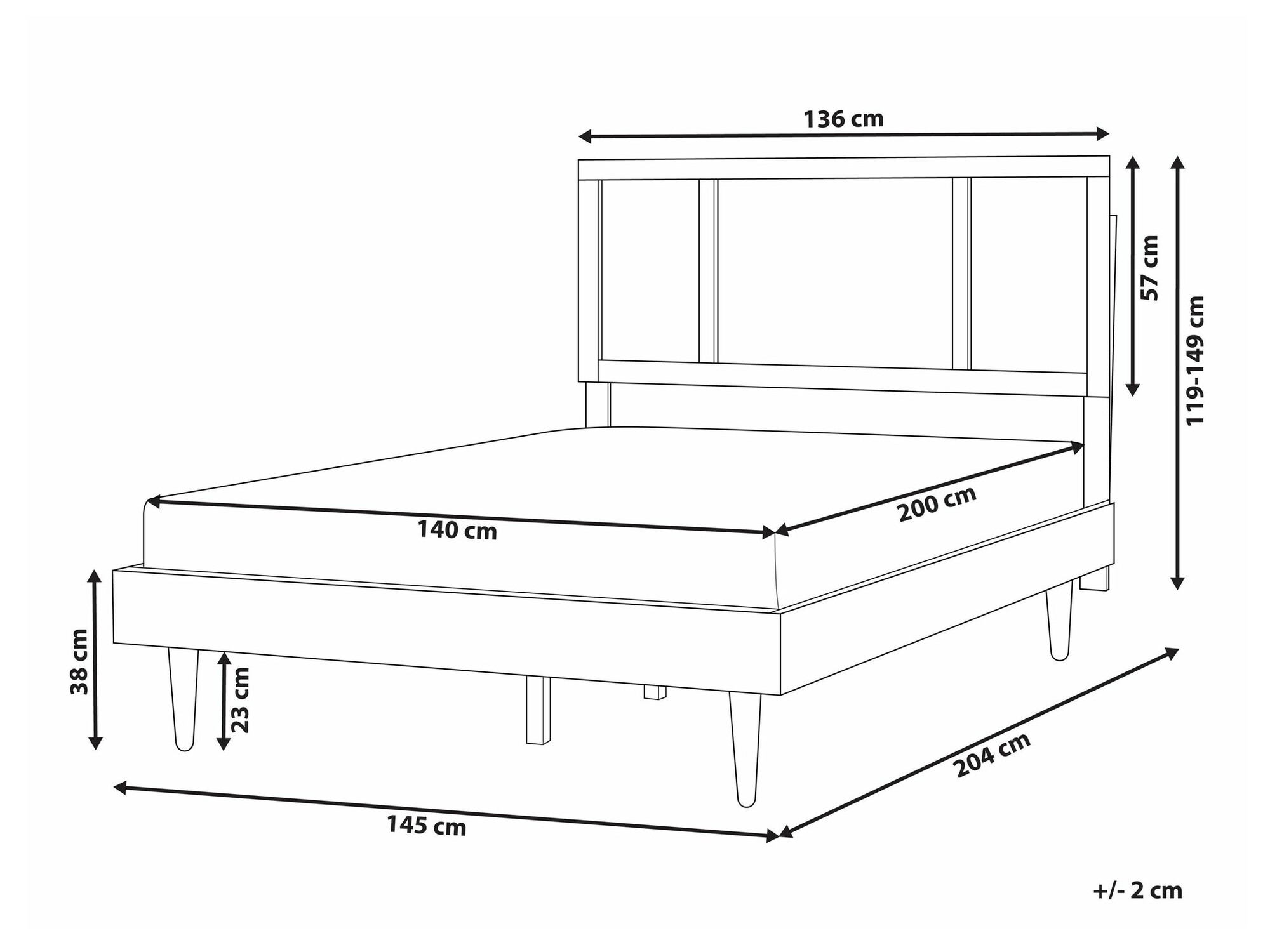 Krevet Berwyn 1991 (Svijetlo drvo)