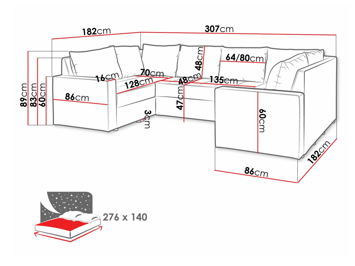 Kutna garnitura Providence 145 (Loca 21)