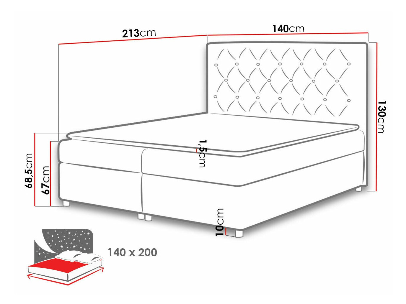 Boxspring krevet Domus (Primo 8804)
