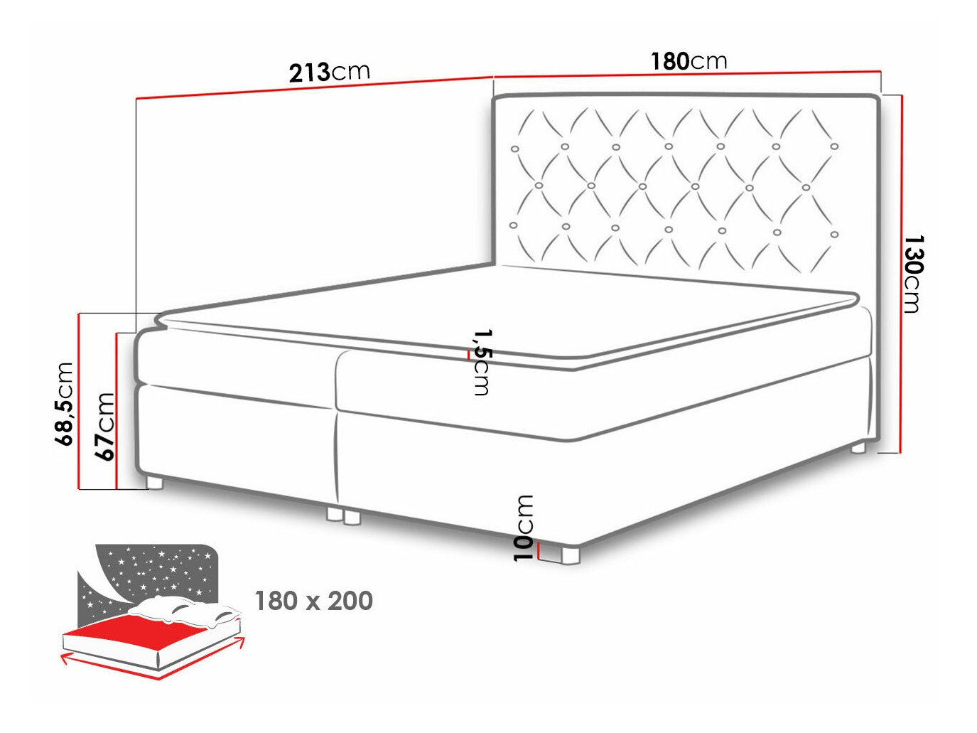 Boxspring krevet Domus (Primo 8813)