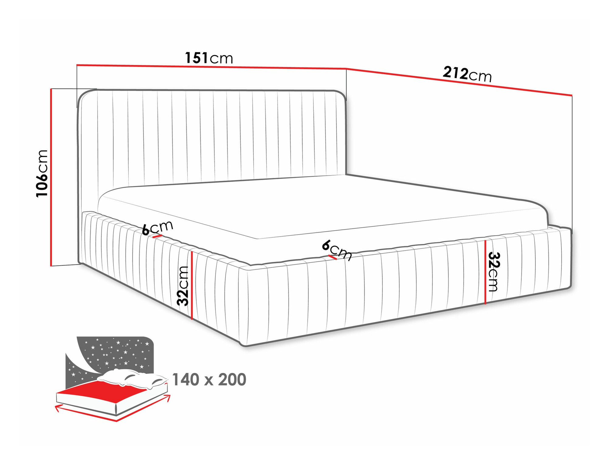 Krevet TrendyNest Caprion (Velluto 30)