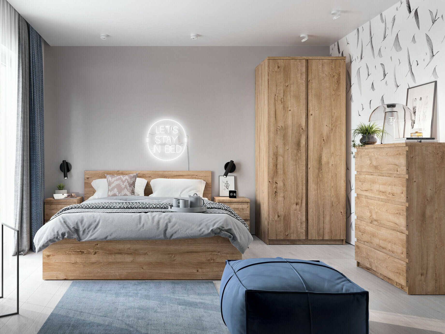 Krevet Merfere 107 (Hrast)