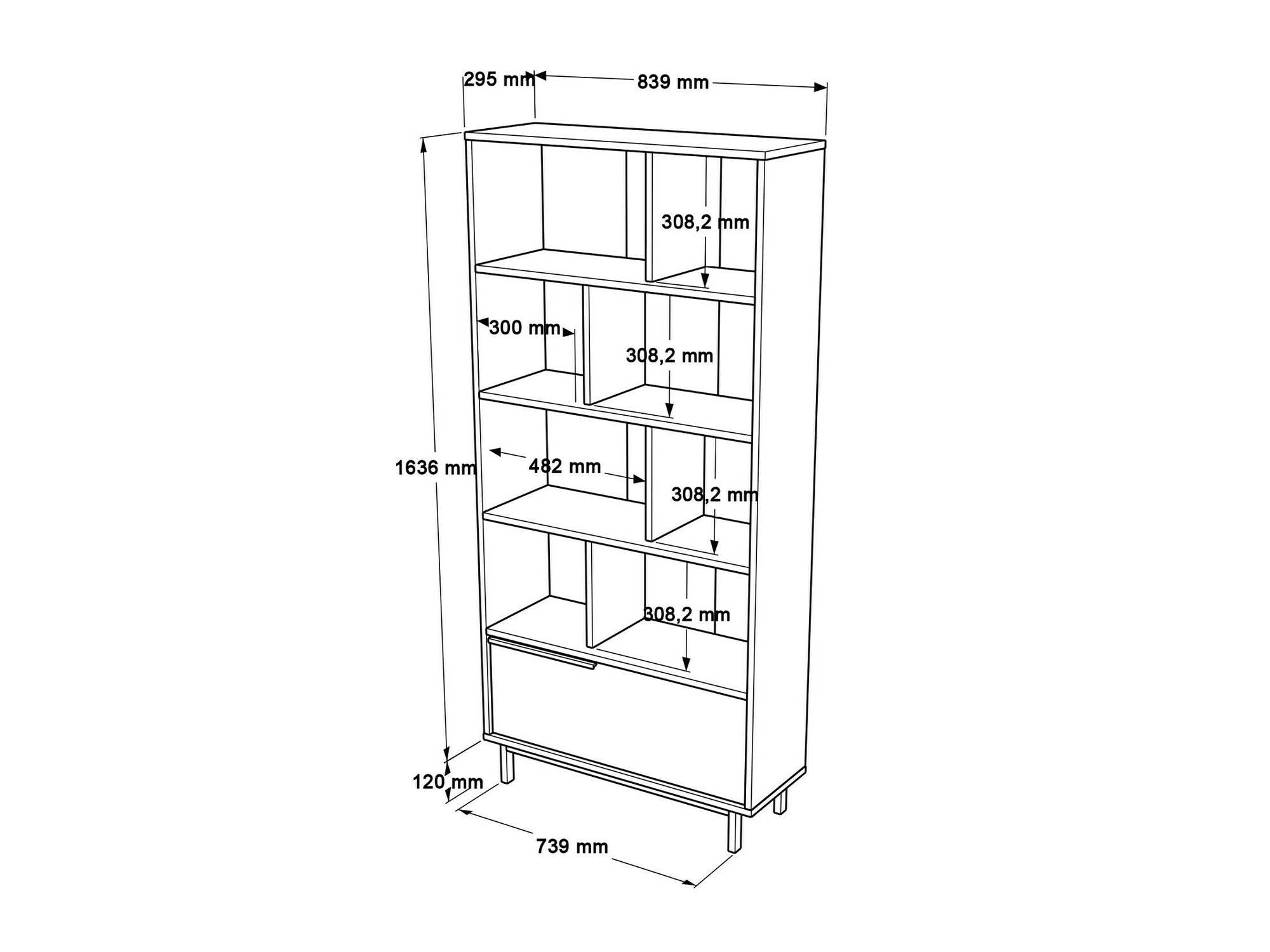 Polica Fertore 100 (Orah)