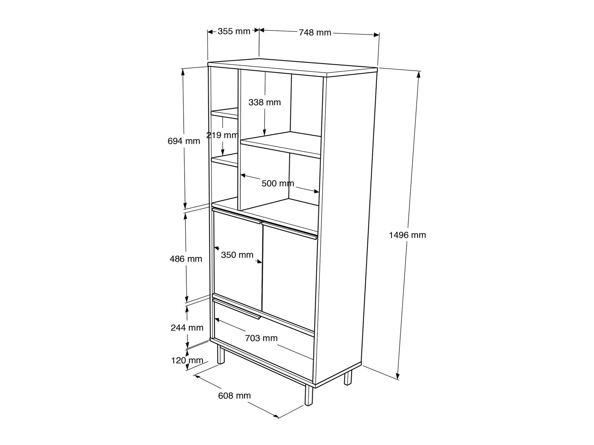Polica Fertore 108 (Orah)