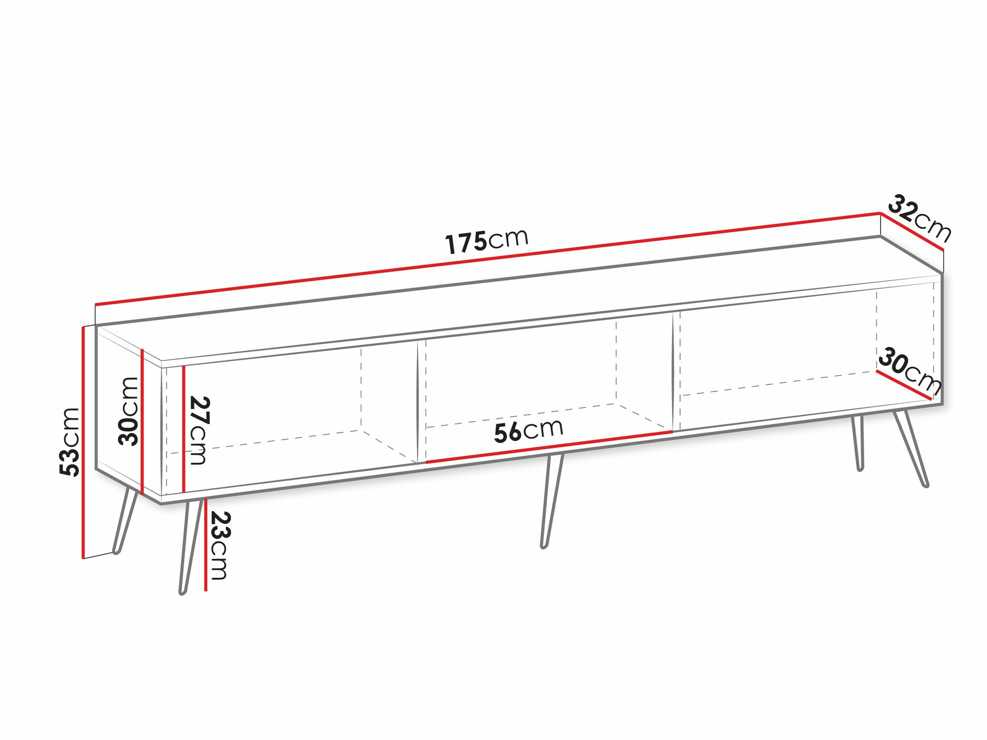 TV stol Felduno 103 (Bijela)