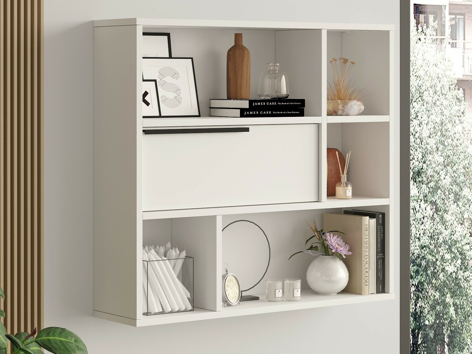 Zidna polica Fertore 104 (Bijela)