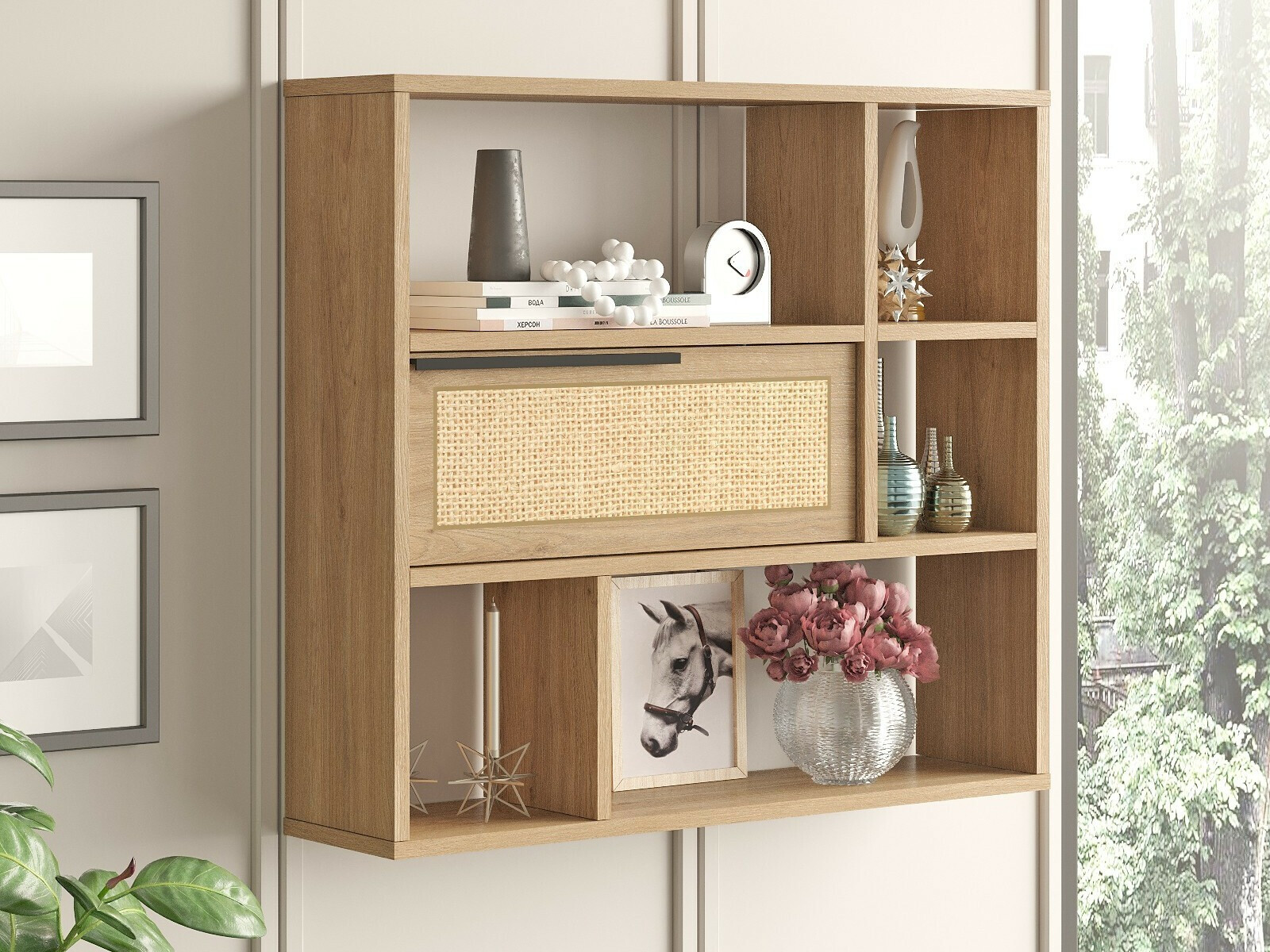 Zidna polica Fertore 104 (Hrast)