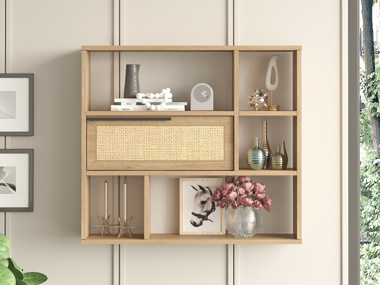 Zidna polica Fertore 104 (Hrast)