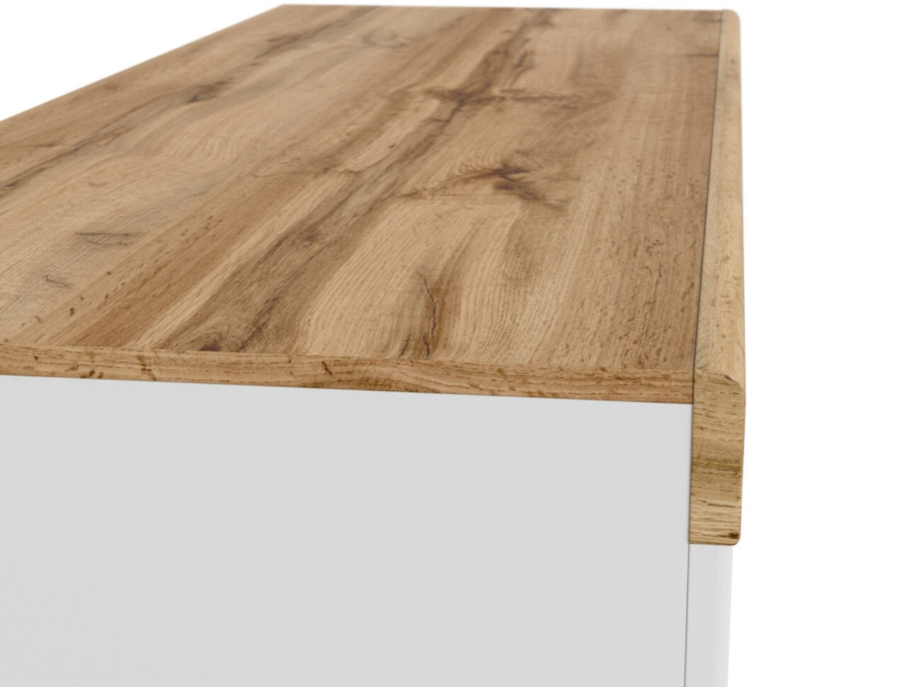 Uredski stol Sonsoru 130 (Bijela + Sjajno bijela + Hrast Wotan)