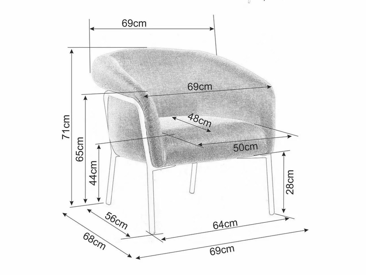 Fotelja Detroit 102 (Siva)