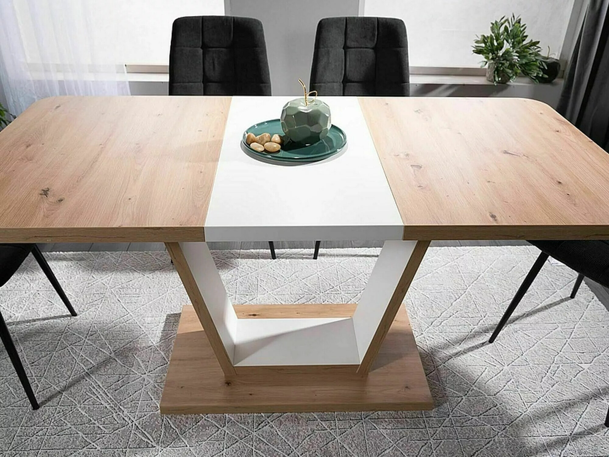 Stol Detroit 135 (Hrast Artisan + Bijela)